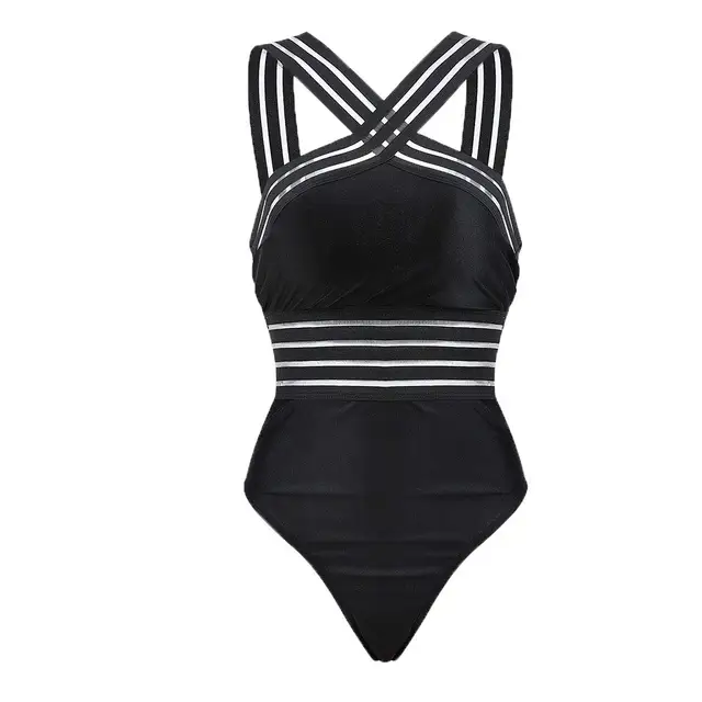 US $5.55 Women's One Piece Swimsuit Monokini Swimwear Bathing Suit Push Up Bikini Beach Sexy Tight Perspecti