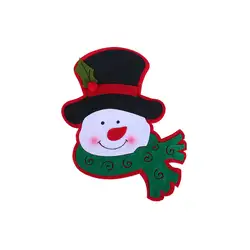 Милый Санта Клаус Снеговик нож чехол для вилок Держатель рождественские украшения Декор