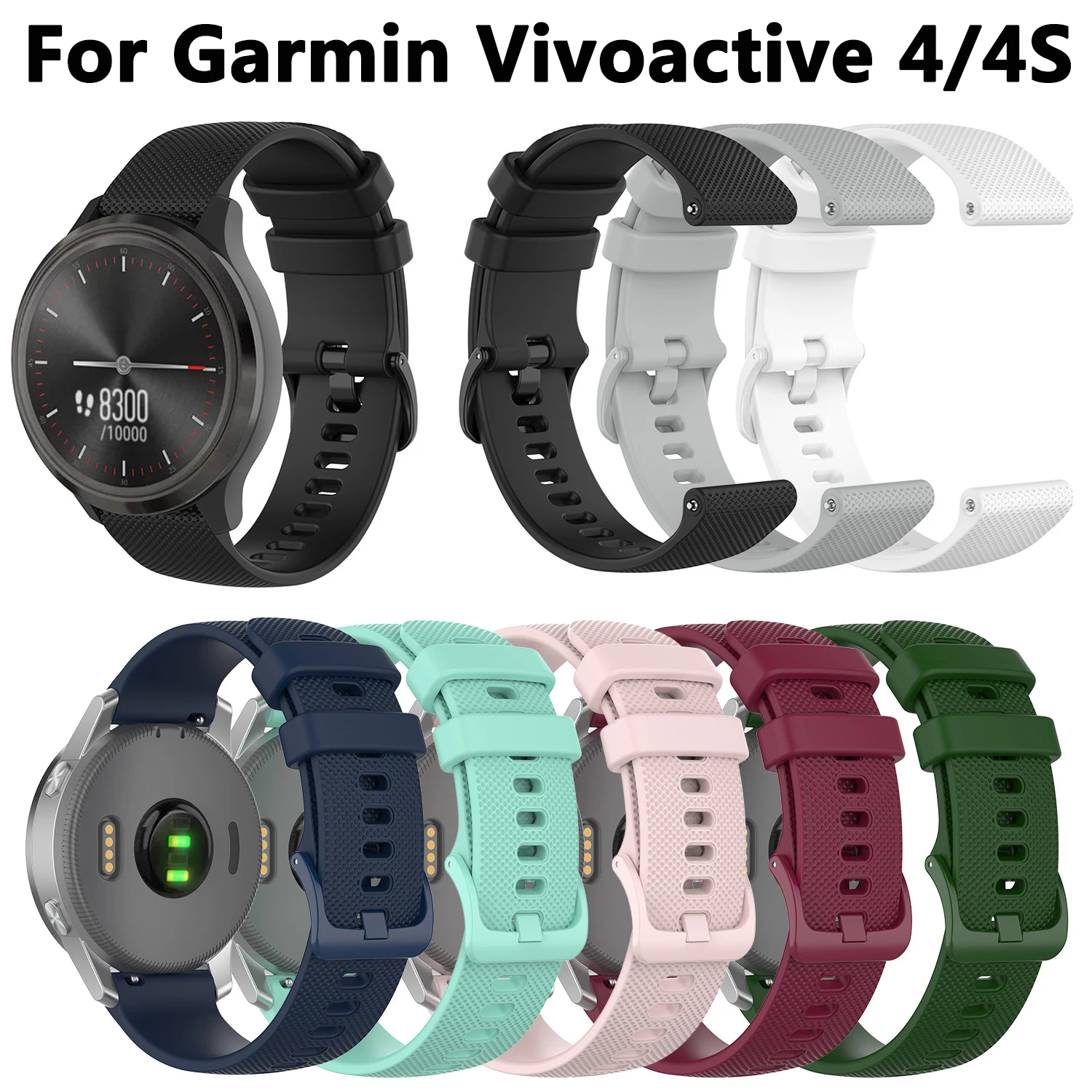 Per Garmin Venu/Vivoactive 3/Vivomove Hr/Garminmove 3 Luxe Astuta Di Stile Cinturino Di Vigilanza Della Fascia Per Garmin Vivoactive 4/4S Cinturino