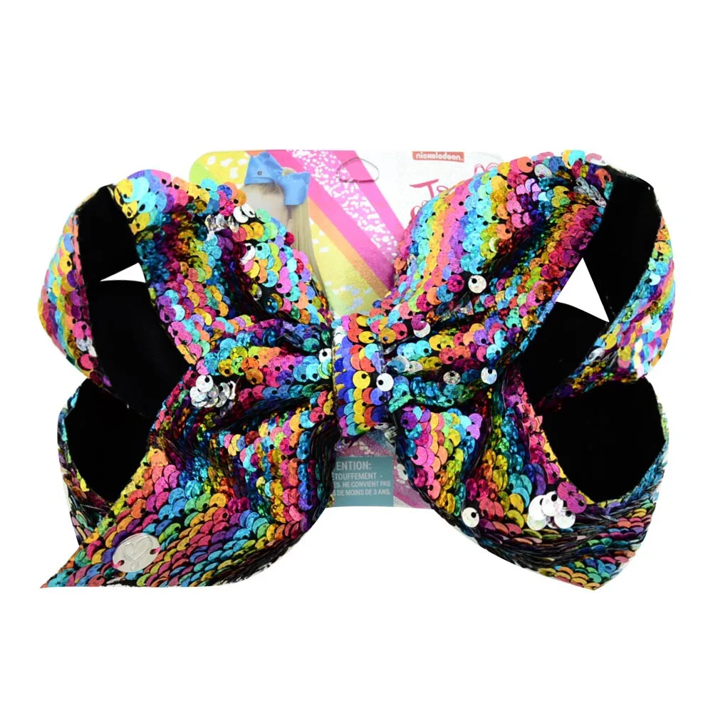 

JOJO Europe And America 8-Inch Double-Sided-Flipping Sequin Children Bow Card Barrettes Scale Hair Accessories 868-j