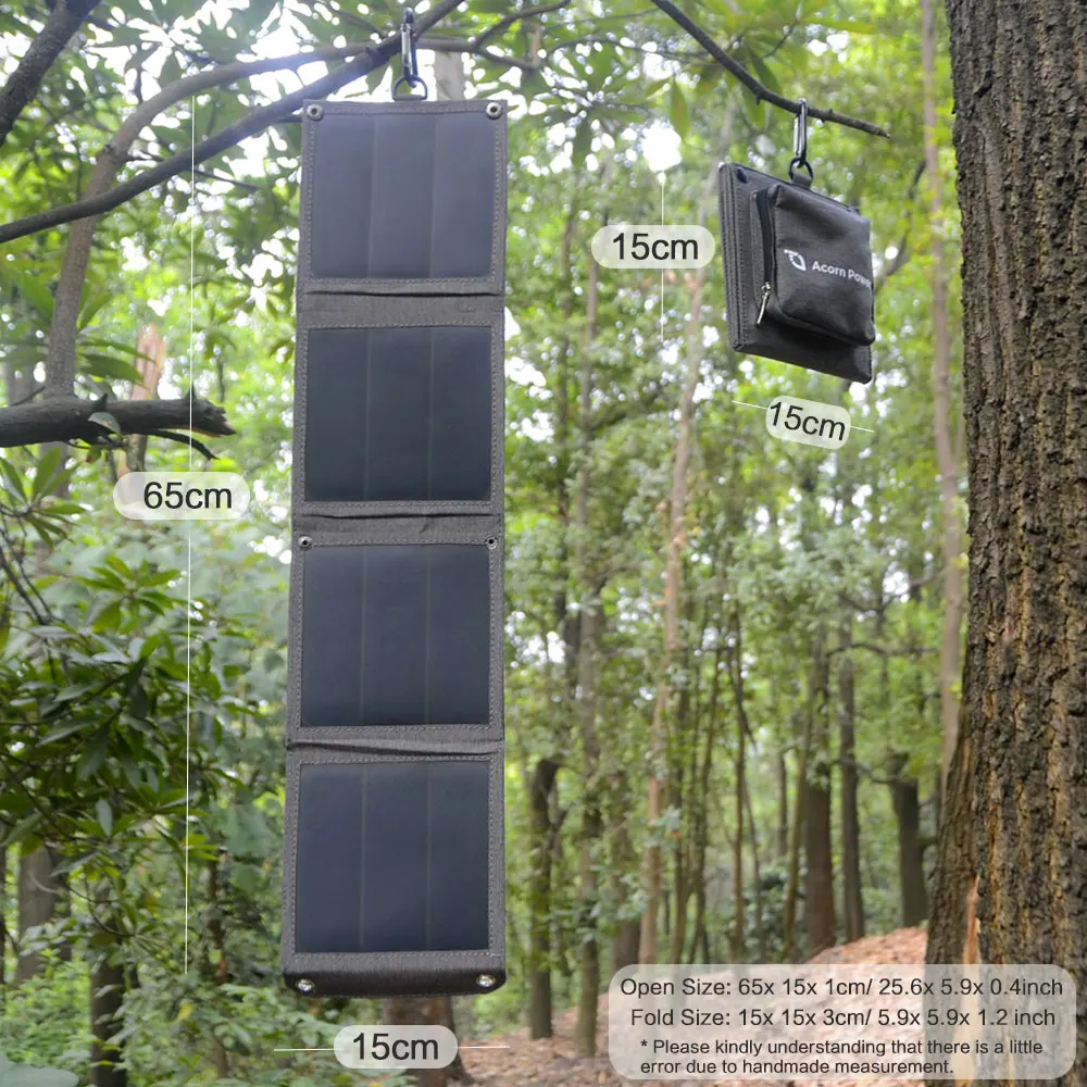 Высокоэффективное зарядное устройство на солнечной батарее USB 5 В складное