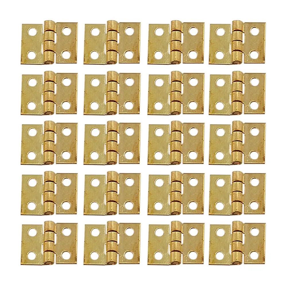 20pcs/set Small Mini Hinges Metal Copper Cabinet Door Hinges For New House Furniture Hinge Home Decoration Supplies