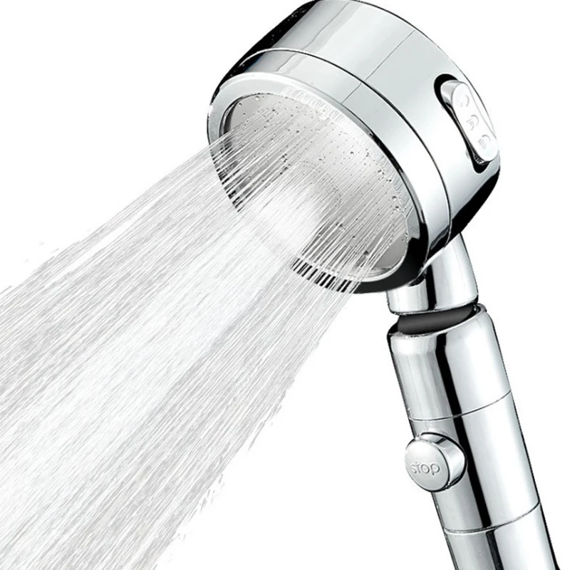

Third gear universal pressurized shower head shower head high pressure one-button water stop hand held shower head shower head