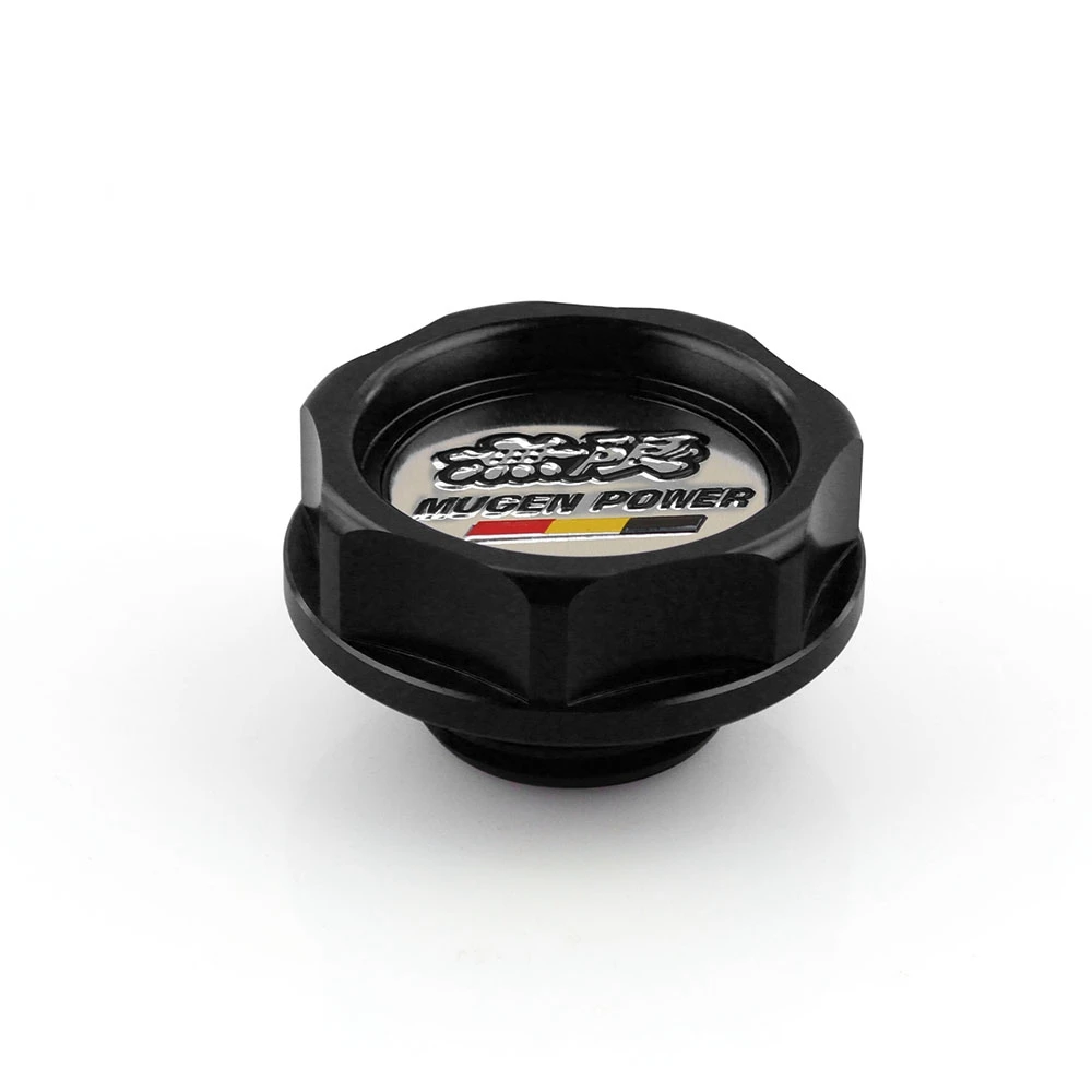 Aluminum Mugen Power Performance Oil Cap Oil Fuel Filter Racing Engine Tank Cap Cover Racing Car For HONDA - Цвет: Black
