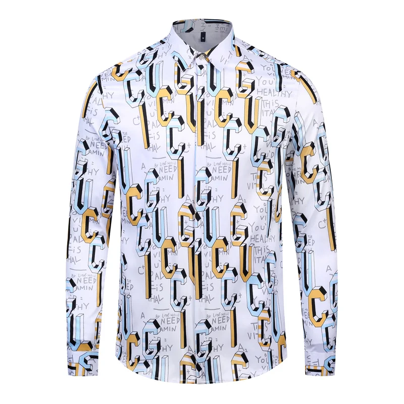 2019 New Arrival Luxury Brand Fashion Men Shirt Long Sleeve Hawaiian Shirts Casual Fit Camisa Masculina Two Colors M To XXL 2019 New Arrival Luxury Brand Fashion Men Shirt Long Sleeve Hawaiian Shirts Casual Fit Camisa Masculina Two Colors M To XXL