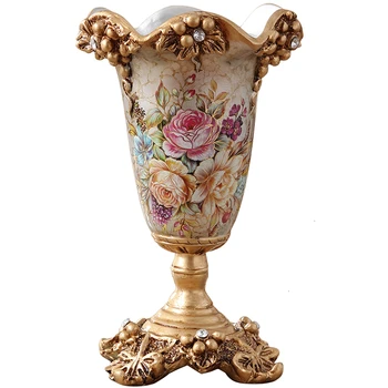 

Resin Style Vase Ornament Home Furnishing Ornament A Living Room Table Flower Arrangement Dried Flowers Desktop Flower Organ