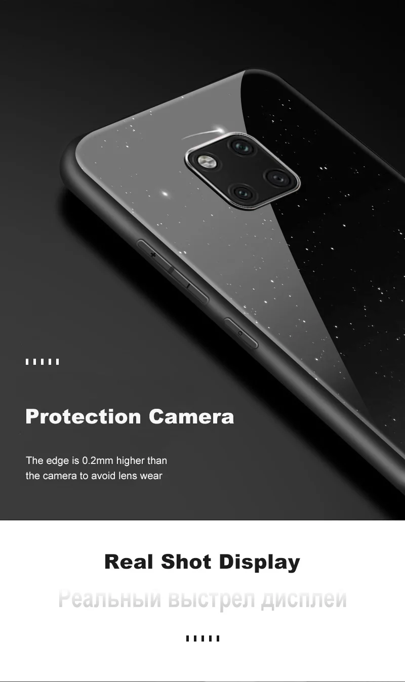 Чехлы из закаленного стекла для huawei Enjoy 9s Honor 7A Pro 7C 7X 8A 8X9 10 Lite Magic 2 Play mate 20 Pro Nova2 3 4 Design Dark Shell