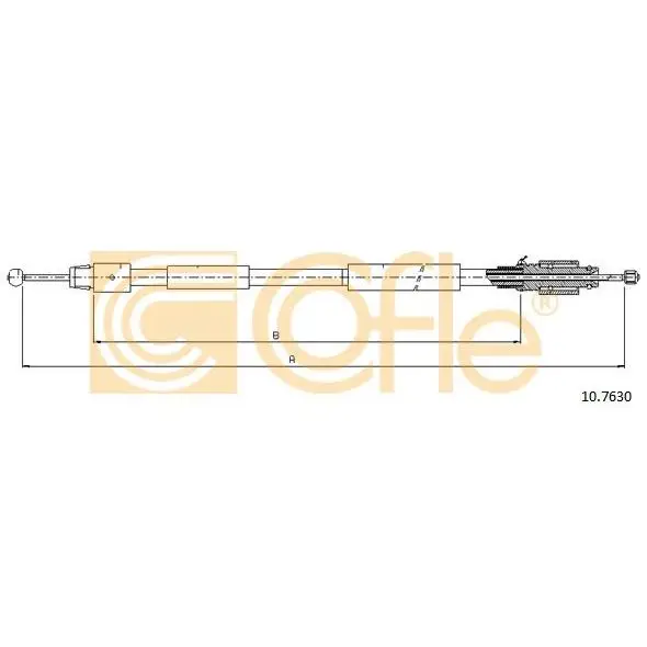 Трос стояночного тормоза задн VW TOUAREG all 11/02 COFLE 10.7630