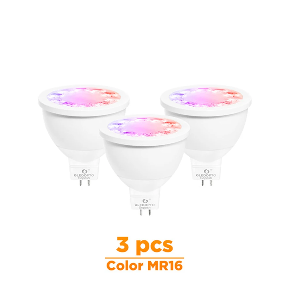 Умный дом zigbee Voice rgbw-контроль 4 Вт mr16 лампа DC12V светодиодный RGB+ CCT прожектор цвет и белый умный светодиодный рабочий с эхо плюс концентратор - Испускаемый цвет: 3 Pcs  color Mr16