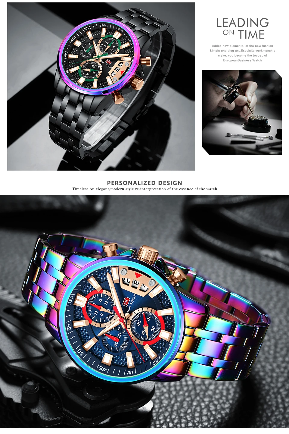 MINI FOCUS quartzhorloge voor heren Waterdicht_voghion.com