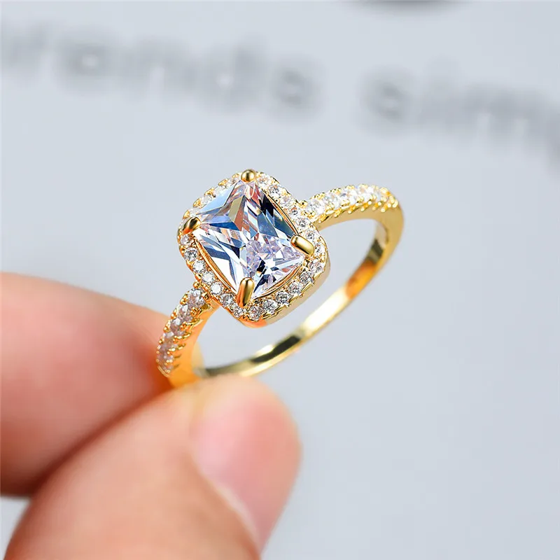 Vintage Female Crystal Black Stone Rings Silver Color Thin Wedding Jewelry for Women Trendy Square Zircon Engagement Ring wedding rings silver ring womens ring cubic zircon ring finger rings jewelry rings ring jewelry