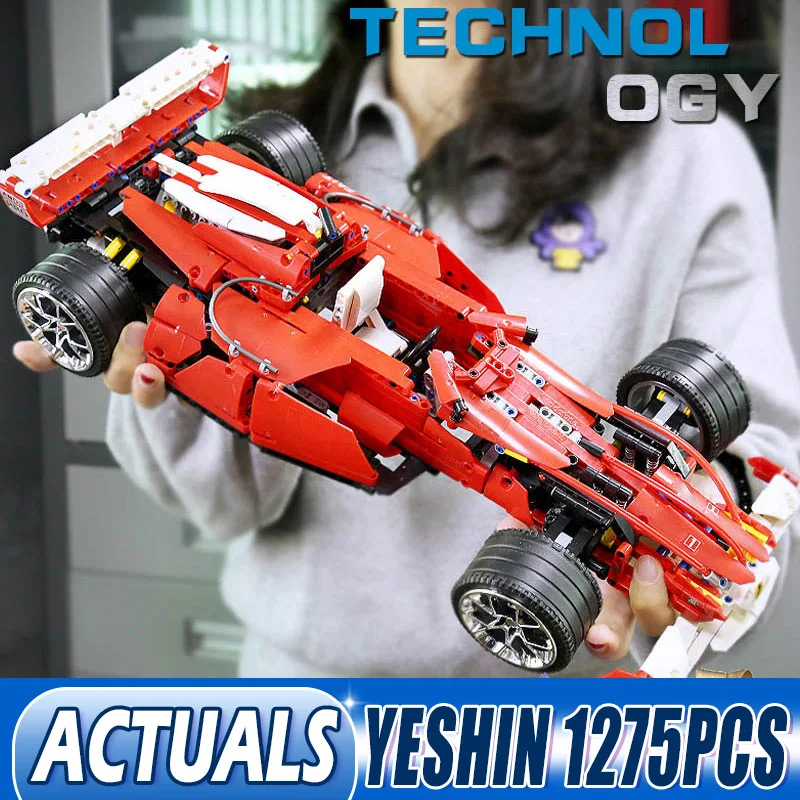 Техническая модель автомобиля Yeshin 0011 мини конструктор 8386 F1 Racer 1:10 скоростной