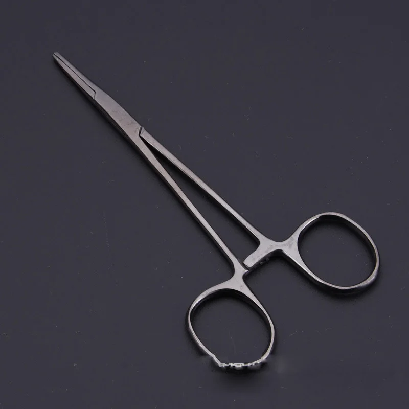 Colorful Stainless Steel Straight Animal Hemostatic Forceps Forceps Needle Portable Pet Towel Clamp Pliers 12 5cm 4