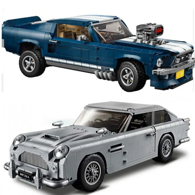Creator Technic James Bond Aston Martin DB5/GT500 Ford Mustang строительные блоки 007 Автомобили детские игрушки, совместимые 10262 10265