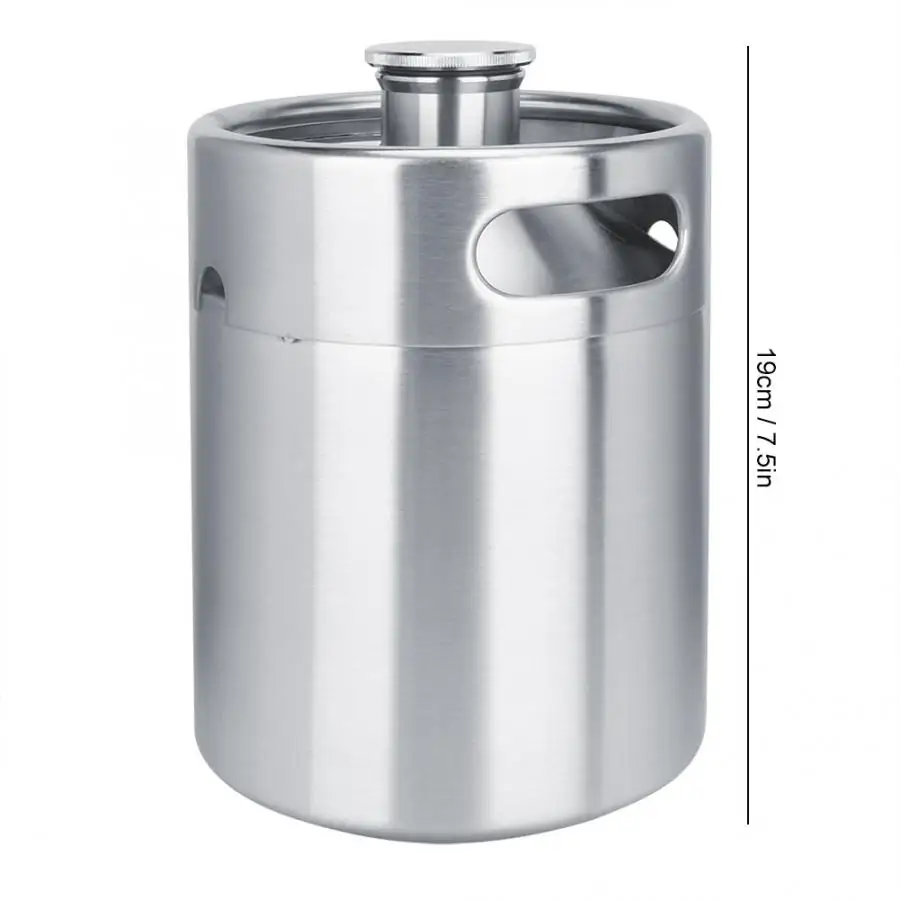 2L Stainless Steel Nitrogen Keg Coffee Barrel Home Brew Coffee System Coffee Maker Pot