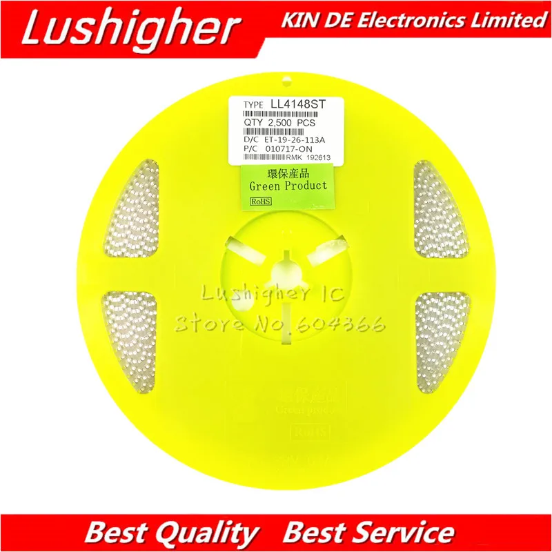 500 шт. LL4148 LL34 4148 SOD-80 IN4148 LL-34 1N4148 импульсный диод SMD | Электронные компоненты и