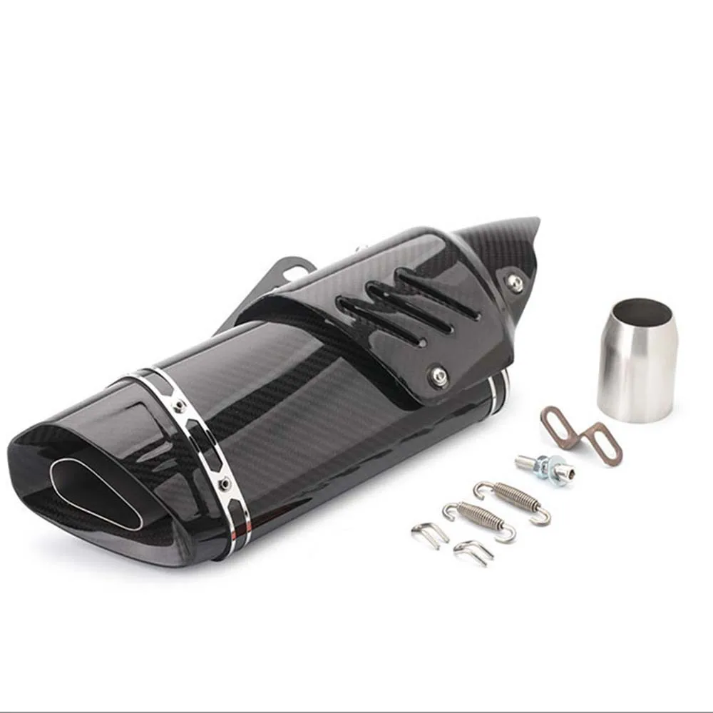 

51mm Universal Motorcycle Carbon Fiber Exhaust Modify Muffler Escape 470mm 570mm For Ducati 821 ZX10R FZ6 MT07 ZX6R Z900