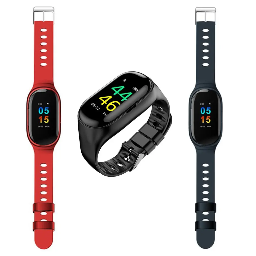 SH30 AI Smart Watch Bluetooth Earphone Headset Fitness Tracker Wireless Headphone Blood Pressure Heart Rate Monitor Wristband