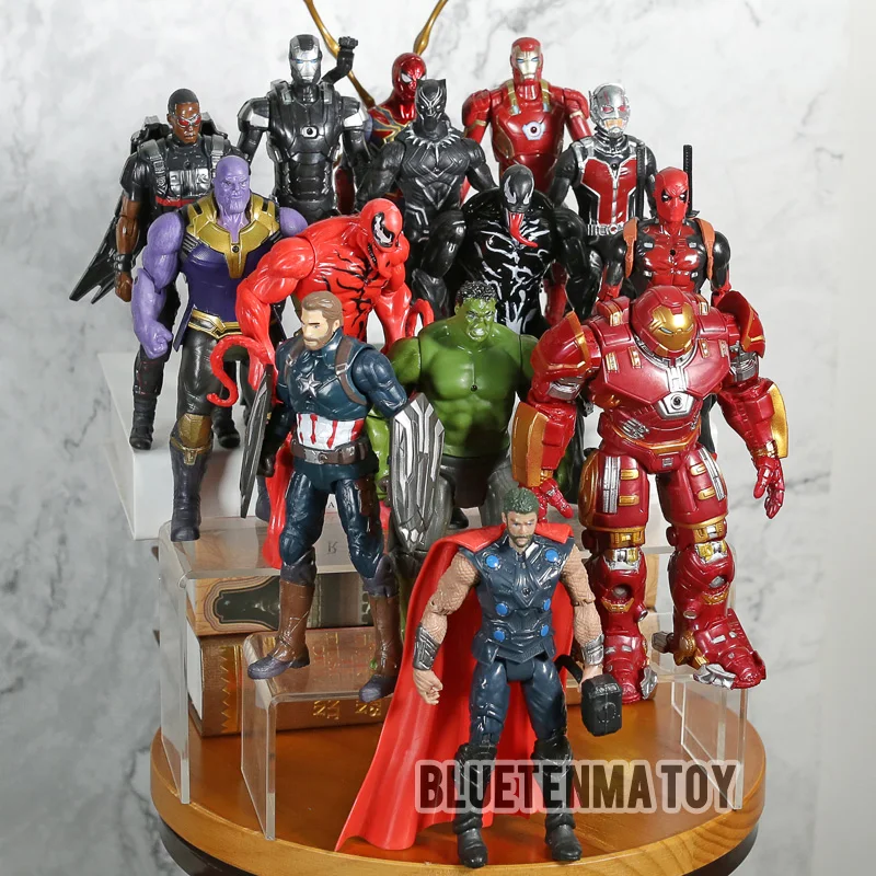 Экшн фигурки Marvel Мстители Веном карнидж Человек паук танос Дэдпул халкбастер