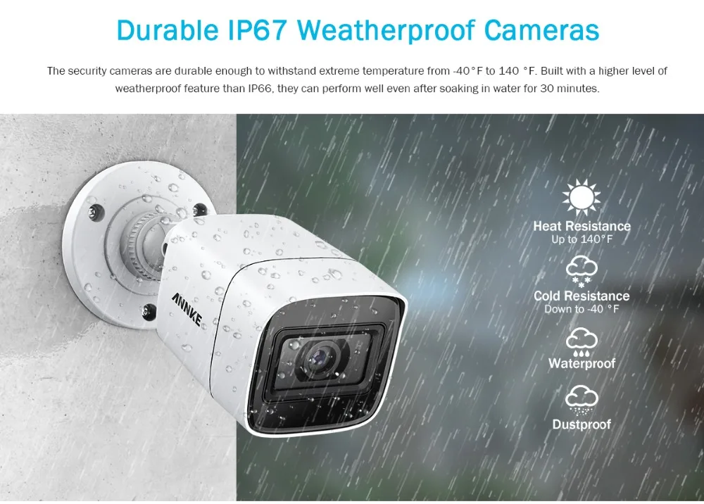 ANNKE 4K 8CH Ultra HD CCTV камера системы H.265 DVR комплект 4 шт./8 шт. 8MP TVI наружная домашняя система видеонаблюдения