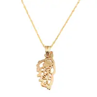 Map Of Corsica Pendant Necklace For Women Gold Color Jewelry Trendy Corsica France Map 1
