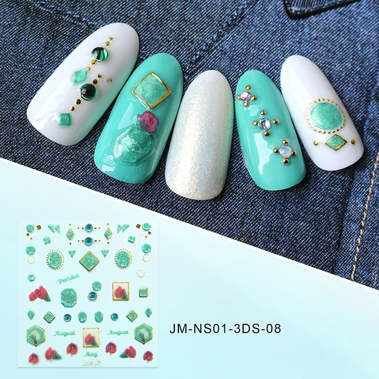 Joyme Коллекция наклеек для ногтей гель 3D Маникюр Цветок Наклейка s Япония самоклеющиеся водонепроницаемые