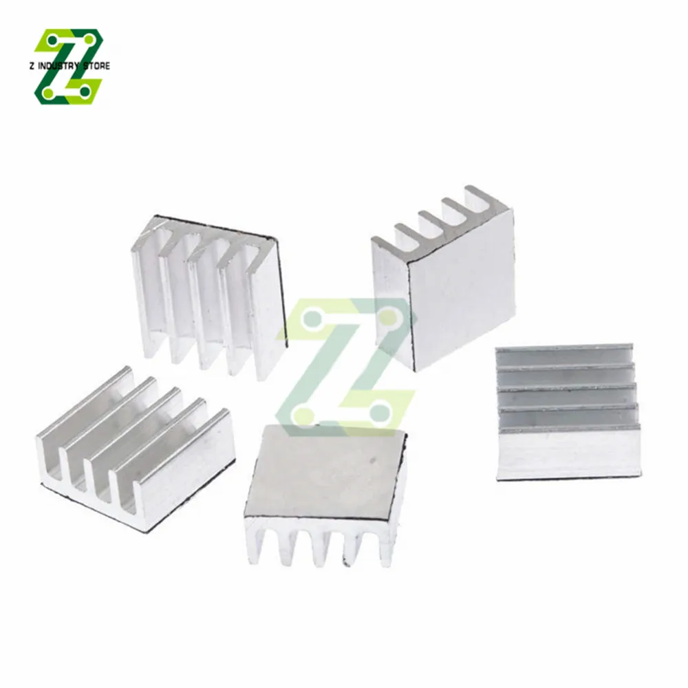 10pcs Aluminum Heat Sink Radiator Heatsink Cooler for Module Chip Card Heat Dissipation