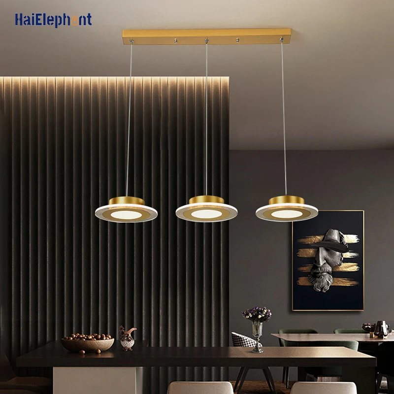

Nordic Golden Pendant Lights For Dining Living Room Creative Personality Three Modern Table Hanging Lamps Lighting Fixtures Deco