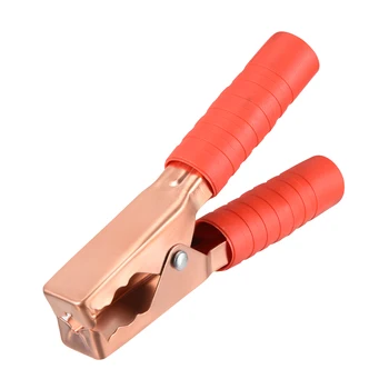 

uxcell 1 Pcs Pure Copper Alligator Clip Adapter 300A Test Clamp Half Shroud Red