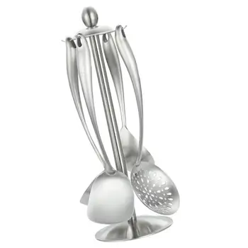 

5Pcs Serving Spoons 304 Stainless Steel Cooking Utensils Set Kitchen Tools