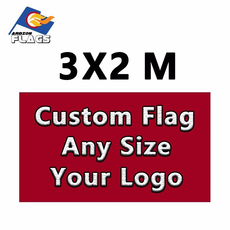 

Custom 3m x 2m Flags For Advertising Customize Flag Free HD Design Digital Printing 100D Polyester All Styles and Your logo