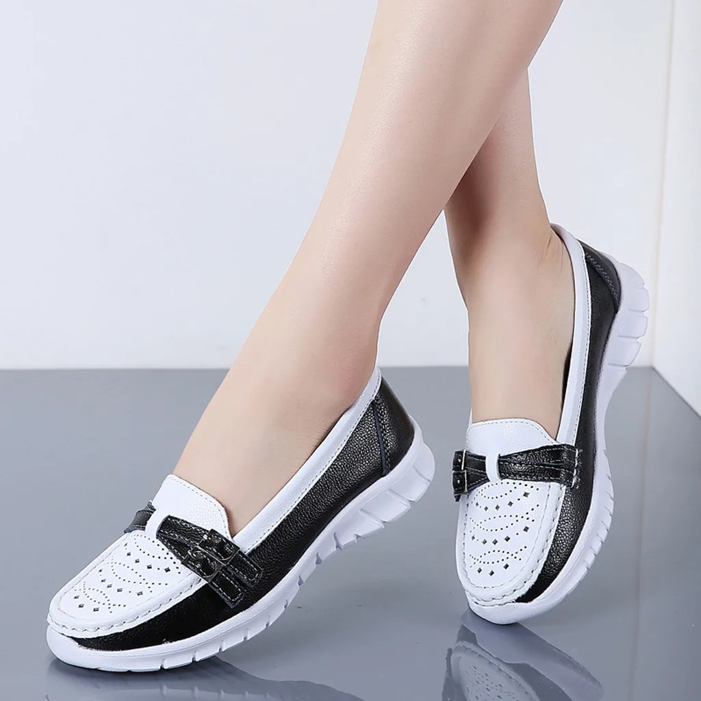 

Women's Flats shoes Spring Summer Ladies Shoes Vintage Boat Shoes Women Casual Breathable Fashion Walking Loafers Sneakers #808