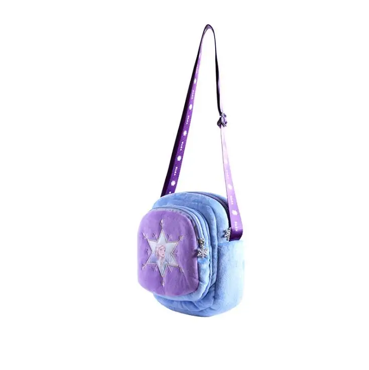 100 Genuine Disney Frozen 2 Elsa Anna plush bag Inclined shoulder bag round bag pencil box 1 100 Genuine Disney Frozen 2 Elsa Anna plush bag Inclined shoulder bag round bag pencil box 2
