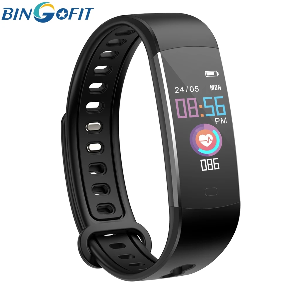 

BingoFit Fitness Tracker IP67 Waterproof Smart Bracelet Screen Heart Rate Monitor Pedometer Smart Wristband Watch for Mi Band4
