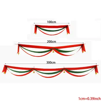 

Set of 3 Xmas Celebrate Party Banner Decoration Christmas Wave star and moon printing Flag with Jingle Bells D08D