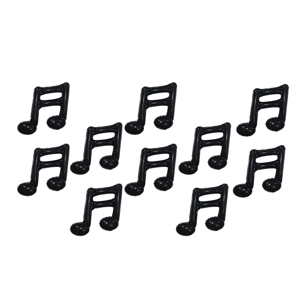 10 Pieces Music Note Foil Balloons Birthday Party Dance Prom Band Concert Decoration Accessory