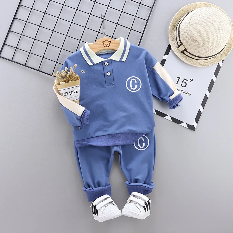 3 Baby Cothes Set 2pcs Long Sleeve Sweatshirts+ Pants Suit Kids Bebes Childrens Jogging Clothing Casual Sport Suits - Цвет: 3