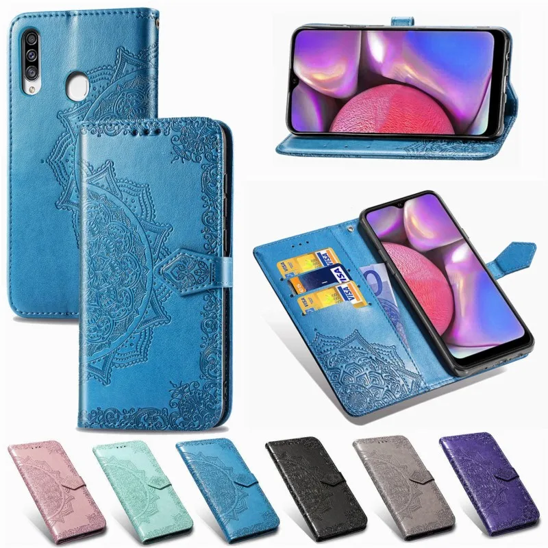 OEEKOL цветок дурмана откидная крышка кожаный чехол для samsung Galaxy A20S/A10e/S10 5G/Note 10 Pro/Note 10/A20e/A2 Core/A80/A60/A6s