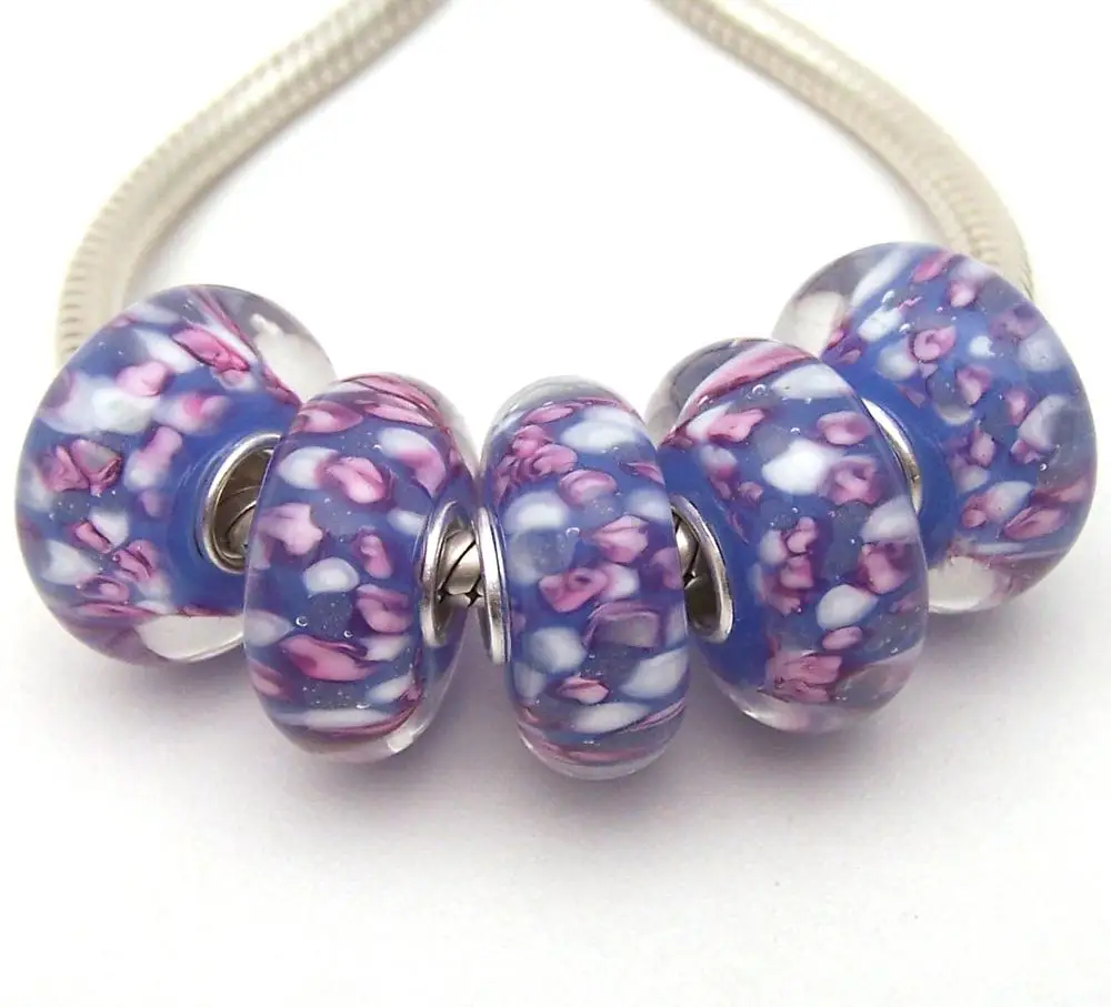 JGWGT 1822 5X 100% Authenticity S925 Sterling Silver Beads Murano Glass beads Fit European Charms Bracelet diy jewelry Lampwork | Украшения
