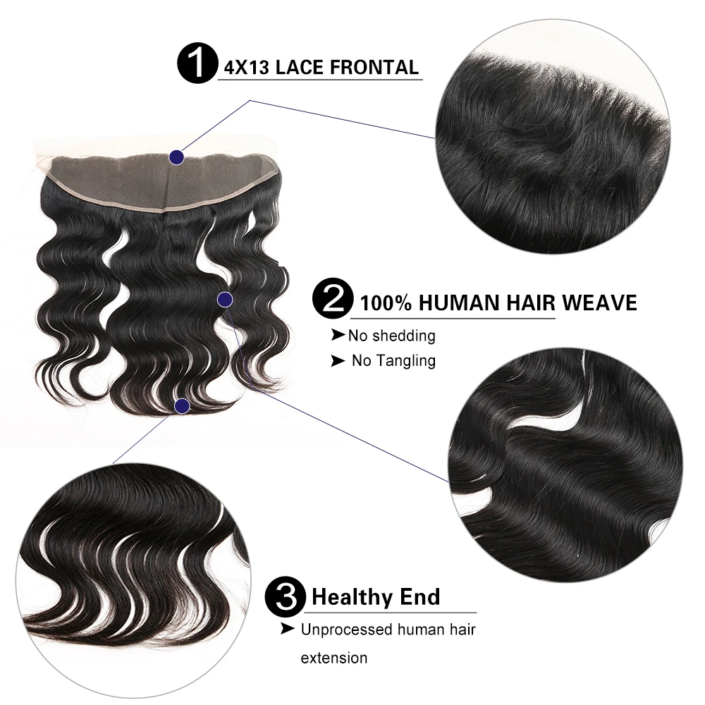 PEERLESS Virgin Hair, малазийские объемные волнистые волосы, 3 пряди, 13*4, фронтальные волосы на шнурке, натуральный цвет, необработанные человеческие волосы для наращивания