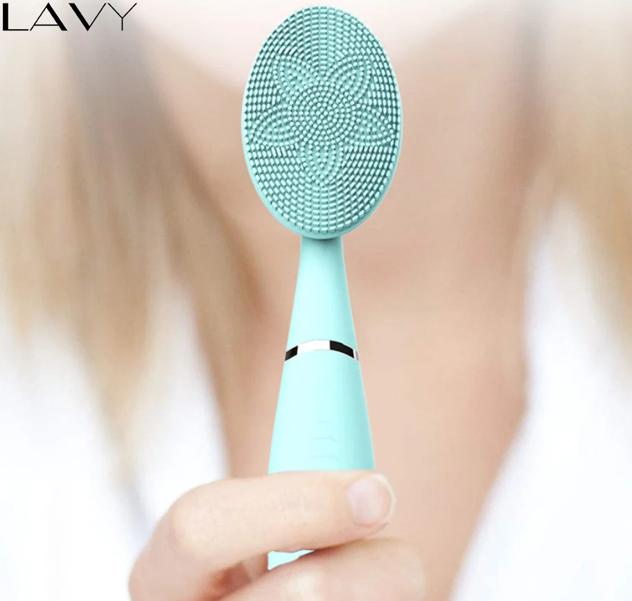 

Beauty Instrumen Sonic Facial Cleansing Brush Vibration MIni Face Cleaner Silicone Deep Pre Cleaning Electric Waterproof Massage