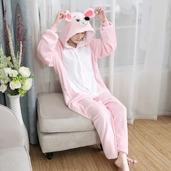 

New Eye mouse cartoon romper animal onesie pijamas women sexy couple casual flannel men and onesie women home service sleepwear