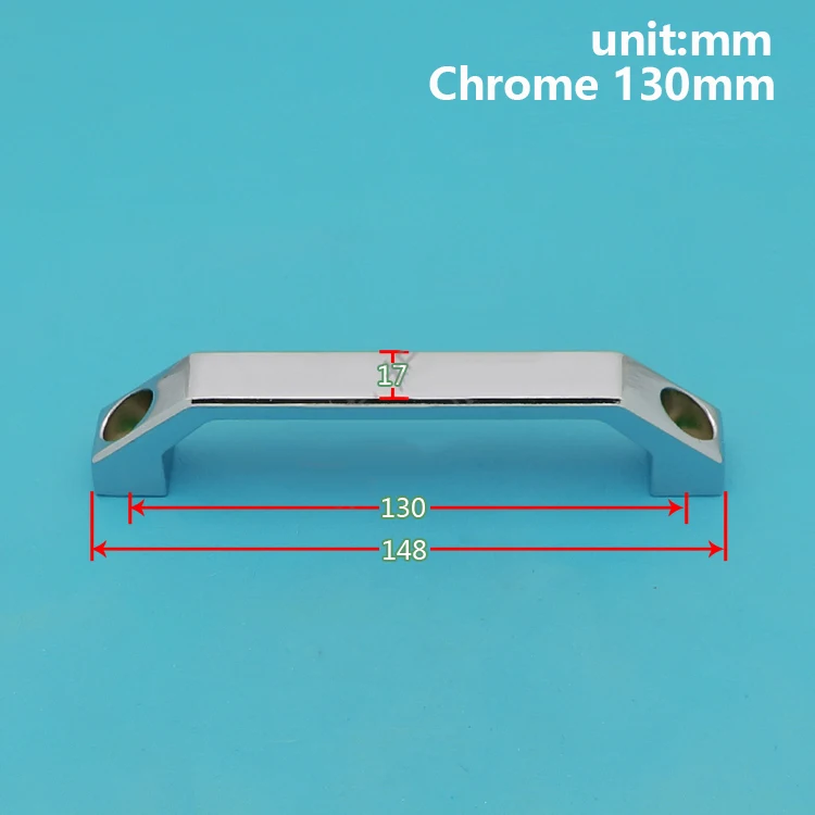 LS520U型铝合金拉手LS06抽屉把手箱柜设备提手100-130mm桥式把手_亮铬130mm孔距_6