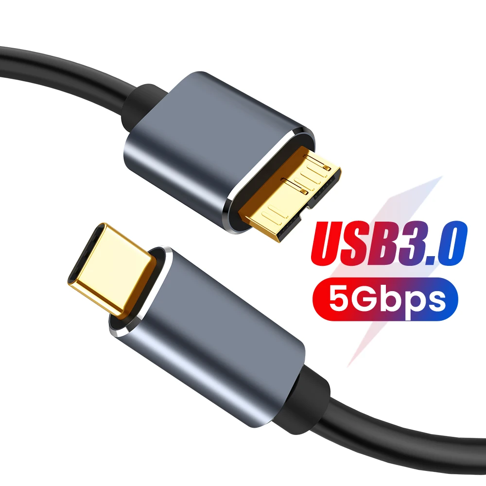 Переходник USB-C/Micro B 3.0 3 A скорость передачи данных 5 Гбит/с для и синхронизации