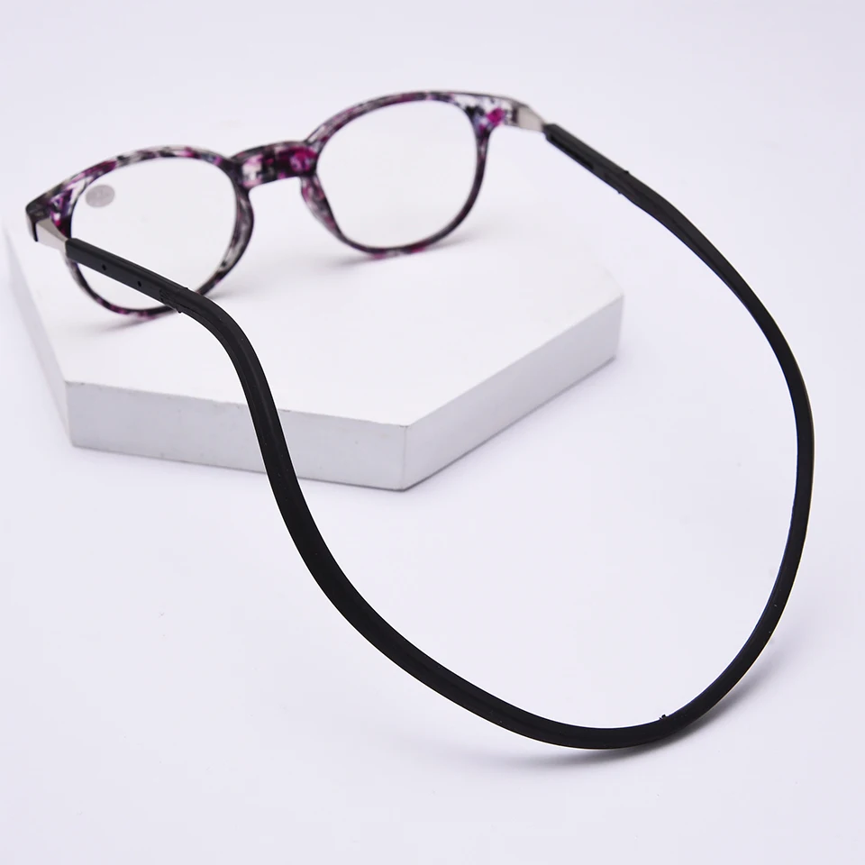 Шейные Висячие Магнитные очки для чтения унисекс TR90 оправа магнит дальнозоркости очки по рецепту линзы для близорукости+ 1,00+ 1,50+ 2,00+ 2,50