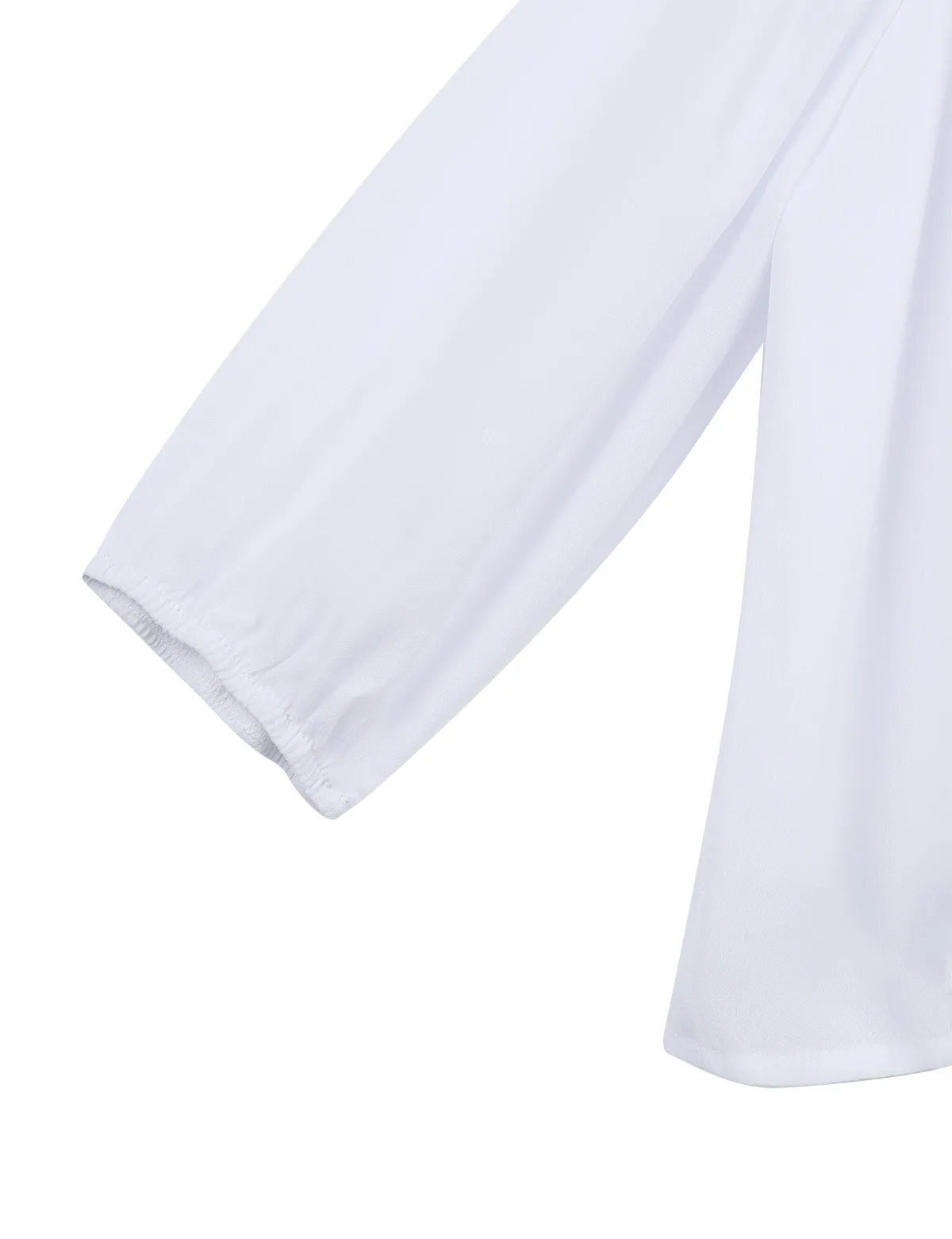 Весенне-осенняя шифоновая блузка для девочек-подростков белая повседневная одежда с рукавами 3/4 года рубашка для девочек на вечеринку топы для детей, детская одежда