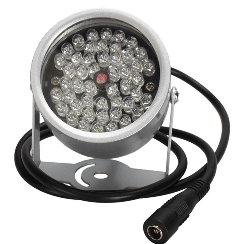

OWGYML 48 IR LED Infrared Illuminator Light IR Night Vision enhancement for CCTV Security Cameras Fill Lighting metal gray Dome