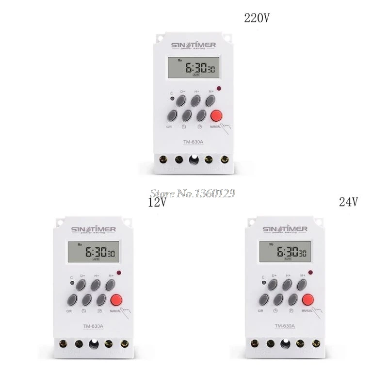 12V 24V 220V DC Вход 7 дней программируемый 24hrs мини таймер реле времени Выход нагрузки высокого Мощность 30A и Прямая поставка