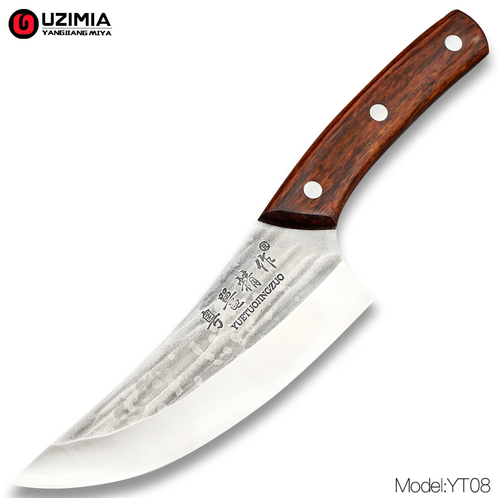 UZIMIA Handmade Forged 5Cr15Mov Steel Blade Boning Knife Cleaver Butcher Kitchen Knives Outdoor Camping Tools YT08 | Дом и сад