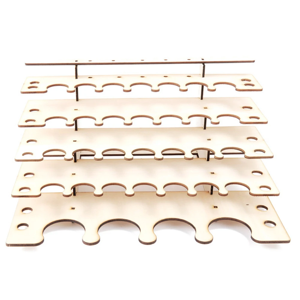 1 Pc DIY Small Color Paint Rack Wooden Color Paint Storage Rack Modular Organizer Pigment Bottle Stand Holder